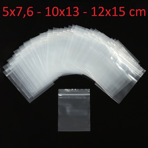 100 bustine trasparenti zip - 100,